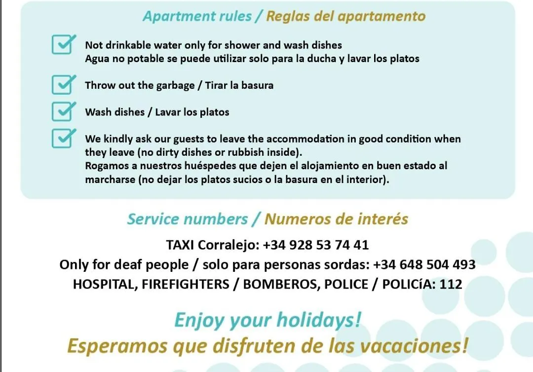Apartmán Oasi Casa Mari' Corralejo 0*,